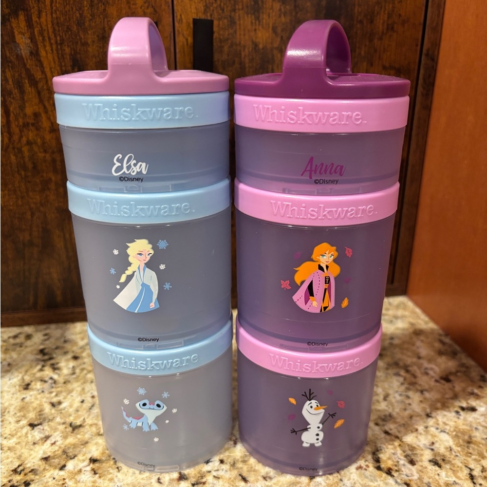 Disney Frozen Snack Containers - Pink and Purple